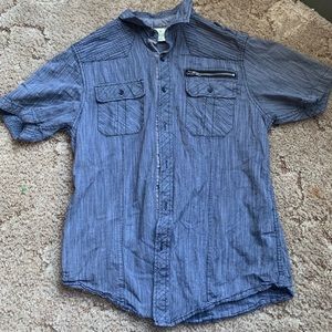 Button up blue shirt